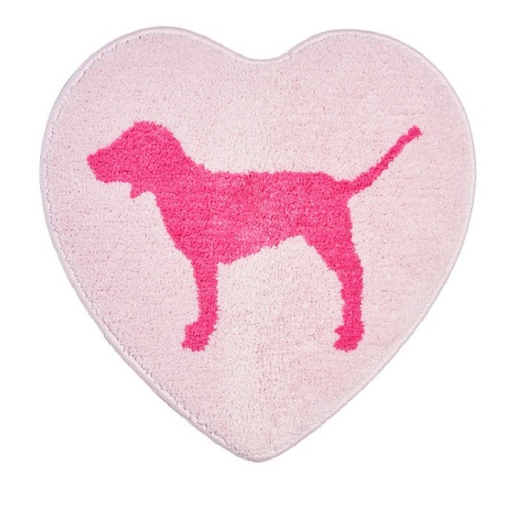 VS heart dog bathroom mat